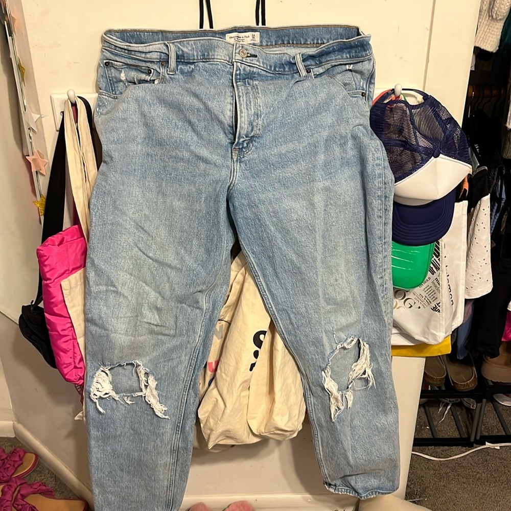 abercrombie and fitch 90's straight ultra high rise jeans